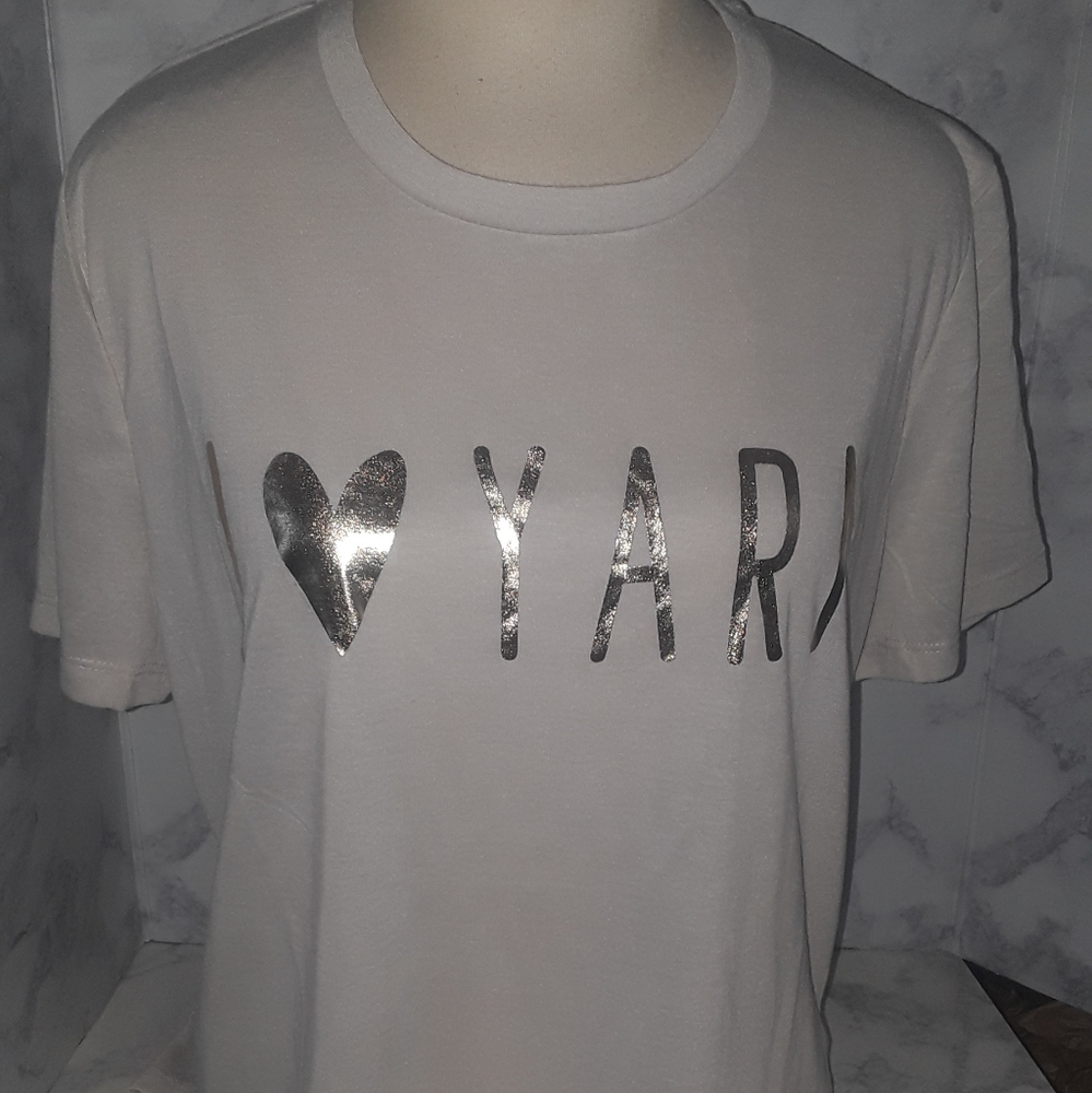 I love yarn beige t-shirt